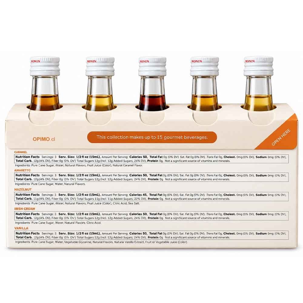 Syrup Monin Coffee Collection - 5 Sabores de 50 ml c/u - Imagen 2