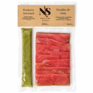Tiradito de Atún con Salsa de Cilantro