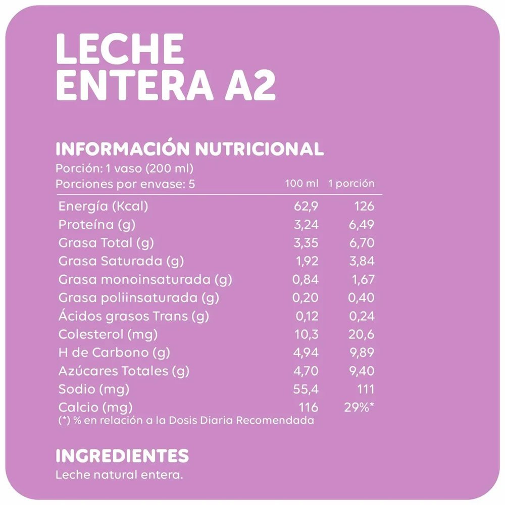 Leche Entera Ecoterra A2 | 1 Litro - Imagen 3