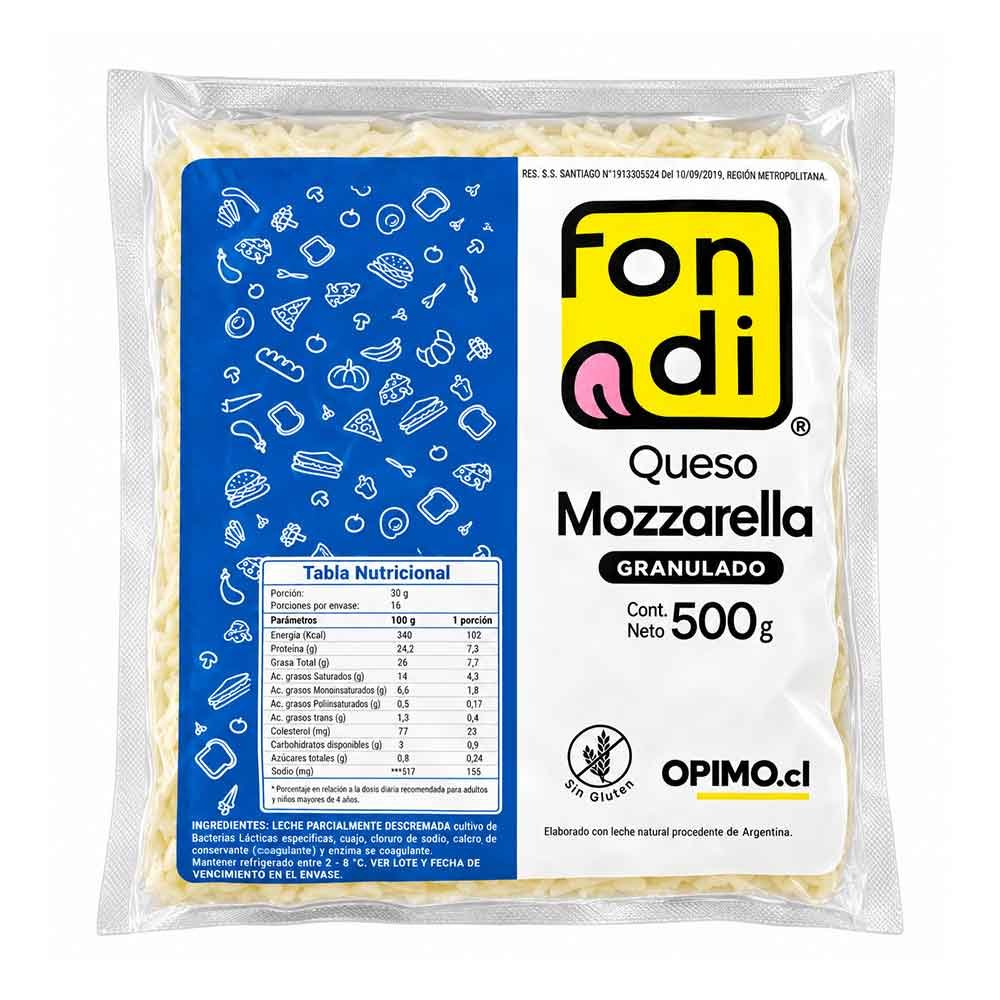 Queso Mozzarella Granulado Fondi 500 g